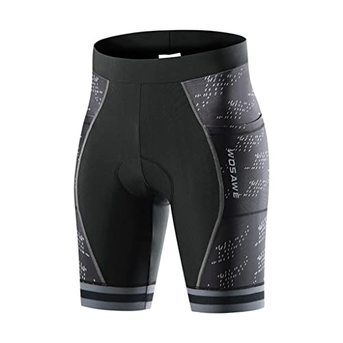 Fancyes Shorts para bicicleta respirável para ciclismo Shorts de silicone acolchoados femininos para