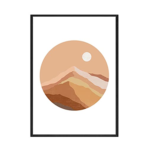 Affiche Montagne Beige 70x100cm Solution Grand Mur Vide Salon Triptyque - 2