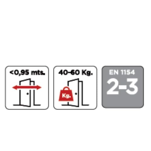 Door Closer for Doors LINCE Force 2-3 for 40-60 Kilos Silver, Certified to UNE-EN1154 Standard, Not Suitable for RF Doors - Image 3