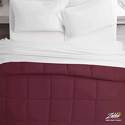Beckham Hotel Collection 1300 Series - All Season - Luxury Goose Down Alternative Comforter - Hypoallergenic - Queen/Full - Burgundy