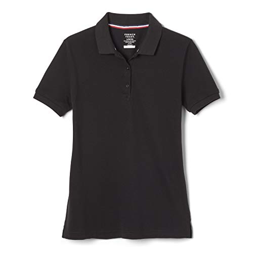 Image of French Toast Girls' Short Sleeve Stretch Pique Polo Shirt
