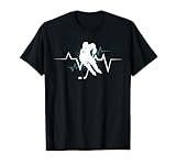 Herzschlag EKG Eishockeyspieler Eishockey Kinder Jungs Mann T-Shirt