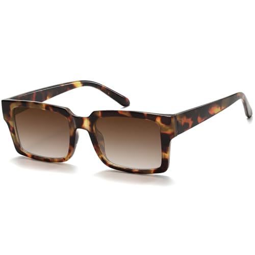 IOHLNG Retro Vintage Sunglasses for Women Men Trendy Rectangle Sun Glasses UV Protection