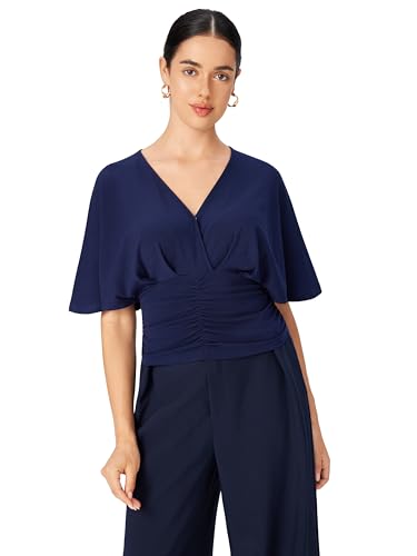 CIDER Peplum Tops for Women Trendy V Neck Cute Going Out Shirt Casual Slim Fit Early Fall Fashion2