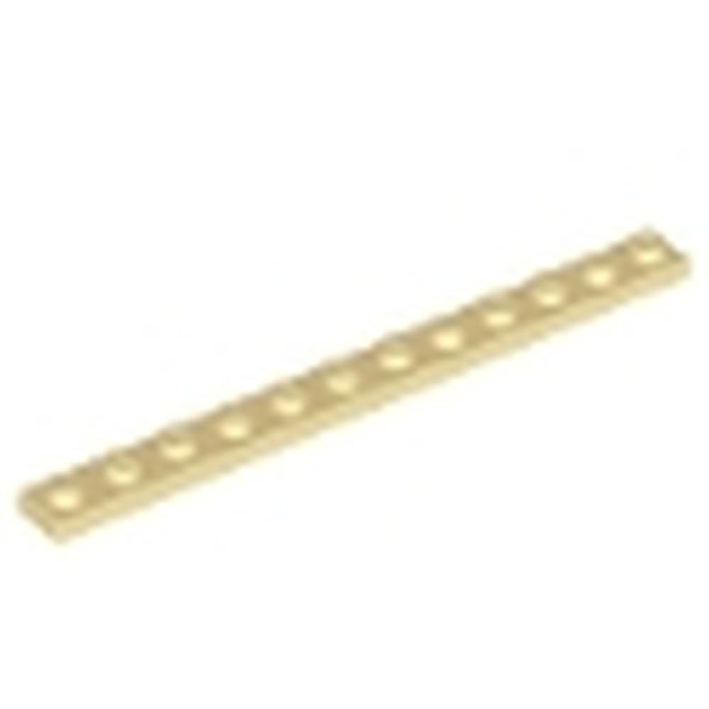 LEGO Plate 1 x 12, Part 60479 (Tan, 2, count)
