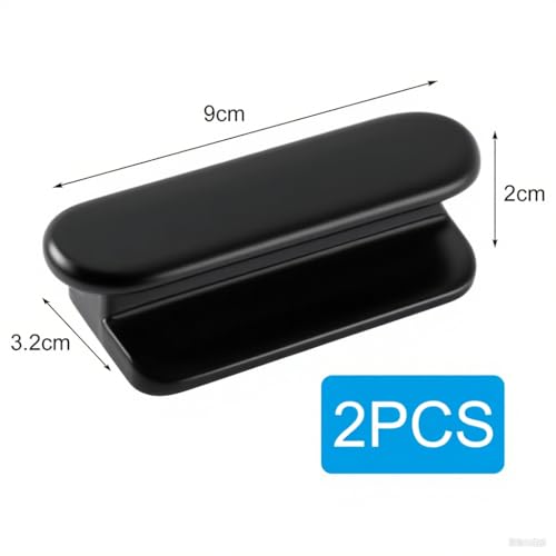 Keratobleem 2 Stück Balkontürgriff Kleben, Griff Balkontür Außen, Mühelos Selbstklebende Türgriffe,Balkontürgriff Außen Zum Kleben, Schrankgriffe,Balkongriff, Kunststoff Möbelgriff-Schwarz