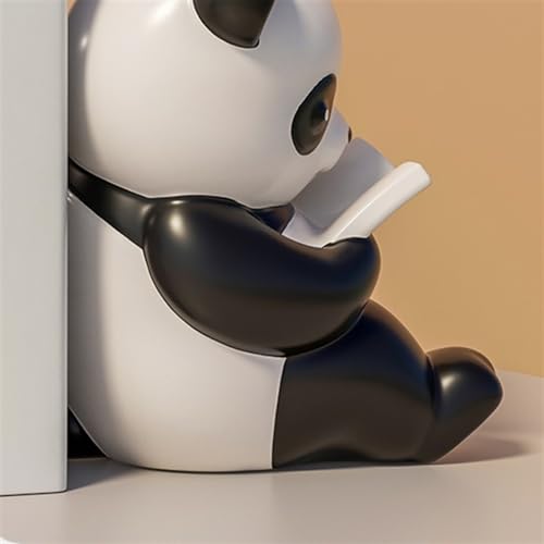 Sujetalibros Panda de resina: soporte para libros resistente y parada de libros 5