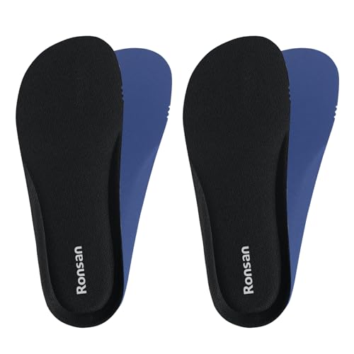 Image of Ronsan 2 Pairs Shoe Insoles of Clog Garden Shoes, Extra Wide Barefoot Shoe Inserts Pads for Nurse Shoes, Garden Work Sandals, Thin Replacement Insoles for Women 7 / Men Size 5, Black