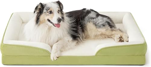 Image of Cutepups Orthopedic Dog Bed Comfortable Dog Mattress for Sleeping, Washable pet Bed for Dogs (Lint /Cream, M)