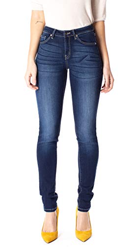 Kan Can Women's Mid Rise Skinny Jeans KC7085