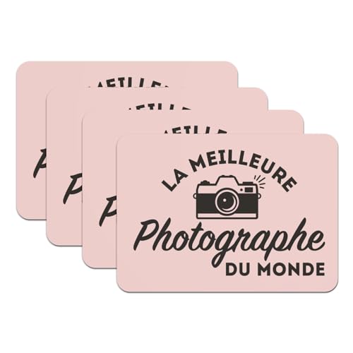 Sets de table antidérapants rose lot de 4 grand format imperméable