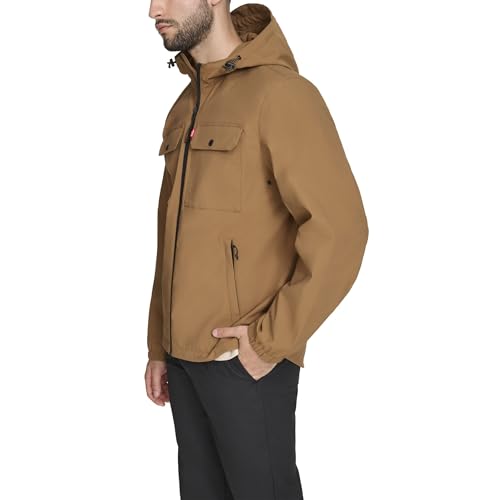 Image of Levi's Men's Hooded Waterproof Arctic Cloth Rain Jacket