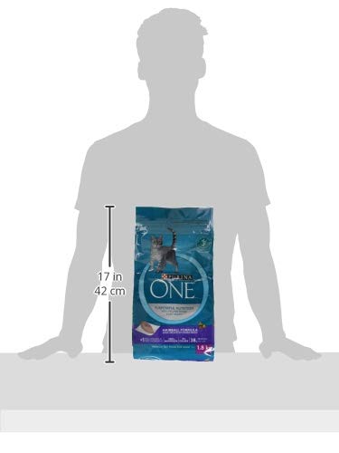 Purina ONE +Plus Dry Cat Food, Hairball Formula Chicken - 1.8 kg Bag image 5
