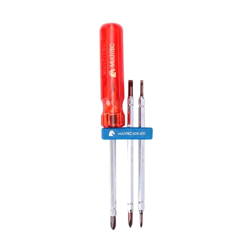 Image of MULTITEC 6-in-1 Multibit Reversible Screwdriver Set | Electrician Tool Kit with PH0, PH1 & PH2 Alloy Steel Bits | Quick Change Handle | Heavy Duty Electrical Repair & Maintenance Tool | Made in India