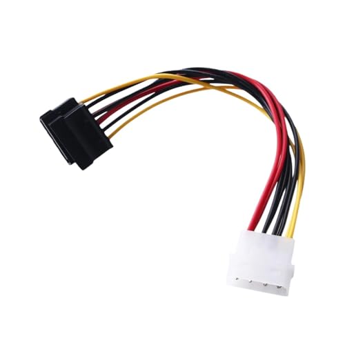 Cable adaptador de energía SATA 4 Pin IDE a 2 Serial ATA miniatura 2