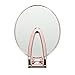 FOMIYES Oval Double Sided Travel Makeup Mirror 3X Magnifying Vanity Mirror Handheld Mirror with Adjustable Folding Handle Portable Desktop Mirror (Rose Gold)