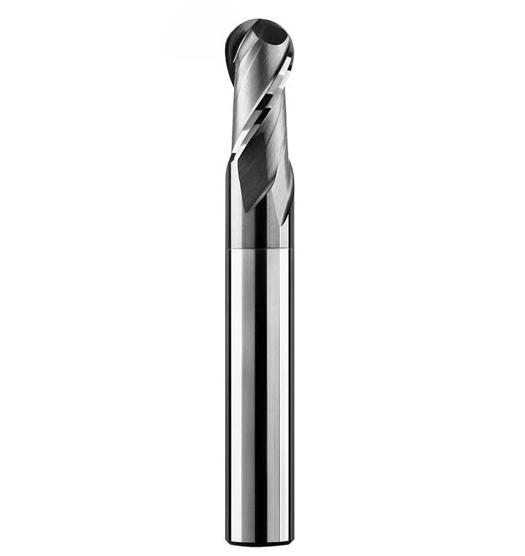 1 szt. Frez walcowo-czołowy z końcówką kulistą, frez do obróbki CNC, narzędzie z węglika spiekanego, powłoka DLC, do stopów aluminium, miedzi, stali nierdzewnej R0,5(R10xD20x40x100,SUS)