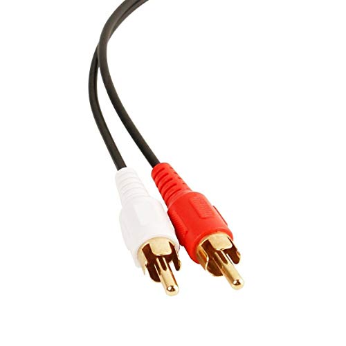 ANRANK AU350026AK 3.5mm Stereo Female to 2-RCA Male Aux Audio Y-Cable 6-Inch Gold-Plated Adapter