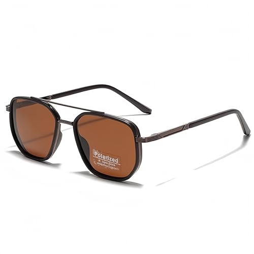 Geometric Sunglasses for Women Retro Double Beam Frames with Back to School Essentials Lens & Lightweight Metal Hinges