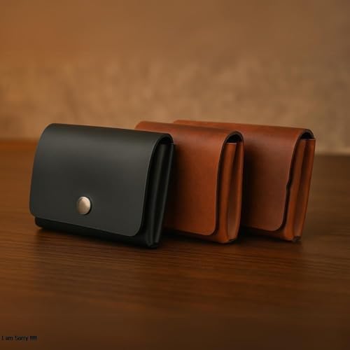 Handcrafted Leather Wallet – Double Pouch, Slim Design | Minimalist Front Pocket Wallet for Men & Women | Canadian Brand | Classic Rectangular Card Holder, Money Organizer, ID Case (Midnight Noir)4