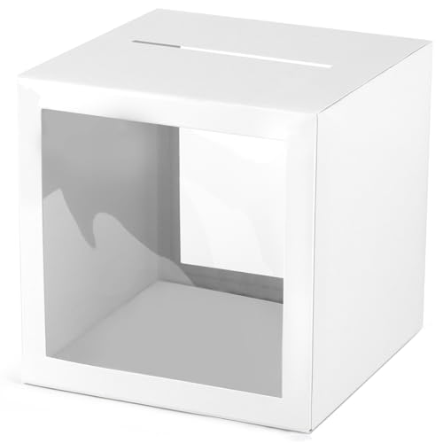White Card Box Wedding Favors Gift Card Boxes Post Box Cardboard Receiving Money Box Holder for Wedding Reception Baby Showers Anniversary Birthday Party Retirement Graduation Envelope Holder
