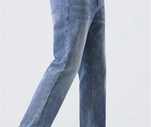 Men's Ultra-Thin Loose Jeans, Casual Straight-Leg, Vintage Stretch Trousers2