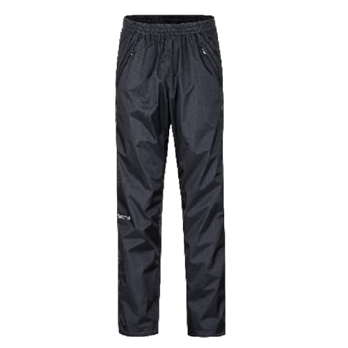 Marmot Herren PreCip Eco Full Zip Pant, wasserdichte Regenhose, Winddichte Wanderhose, atmungsaktive Regenkleidung zum Wandern und Trekking, Black, L