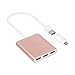 WEme Aluminum Multiple 4-Port USB 3.0 Hub with Type-C USB 3.1 Gen 1 (Compatible with Thunderbolt 3) Adapter Converter for USB-C Device 12 Inch New MacBook, ChromeBook Pixel, iMac, Surface, Lenovo Yoga