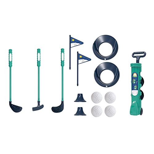 Sm Sunnimix Caddie Kids Golf Set Children Exercise Sports Toy Education Kids Mini Golf Clubs Set Golf Set For Garden Preschool Lawn 3+ Year Old Boy Girl, Green #TOP5