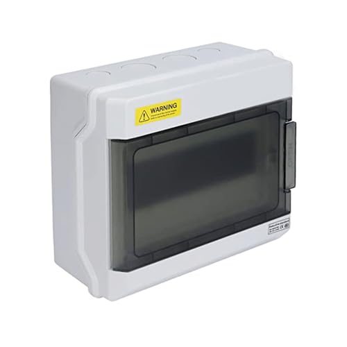 Image of Daystar Solutions Weatherproof IP65 MCB Box with PVC Enclosure and Open-Type Cover for Outdoor Power Distribution | Rated Heavy Quality ABS Plastic material | With Din Rail | Pack of 1 | 9 Way MCB Box