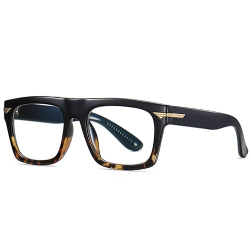 VRTRFFTR Retro Eyewear Women Glasses Frame Fashion Men sunglasses Frame Goggles(Black leopard)