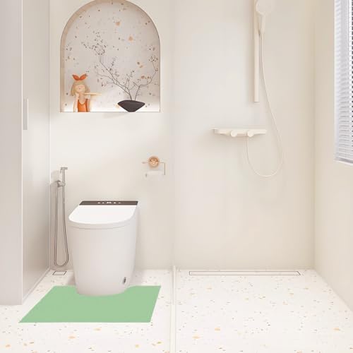 Image of Green Disposable Toilet Mats for Clean and Hygienic Bathroom,Upgraded Disposable Toilet Mat for Children& Adults,Super Absorbent Toilet Floor mats, Non-Slip, U-Shape Potty Training-25 Pack,24 inch x 22 inch