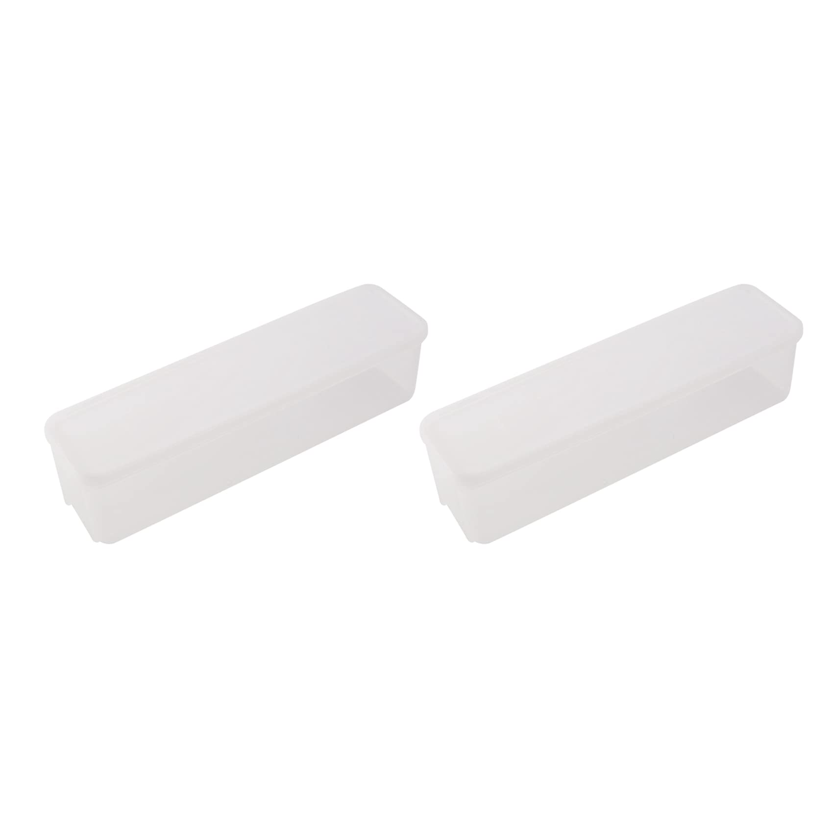 Hndhbfgrt 2X Household Noodle Translucent Storage Box Airtight Spaghetti Box Kitchen Food Fruit Container