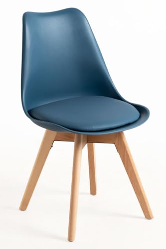 Sillas Comedor Cuero Sintetico Azul Marca Regalos Miguel