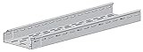 RS PRO Kabelpritsche, Typ Selbstkuppelnde Kabelrinne (leichte Ausführung), T. 60mm x 200 mm x 3m Verzinkte Stahl
