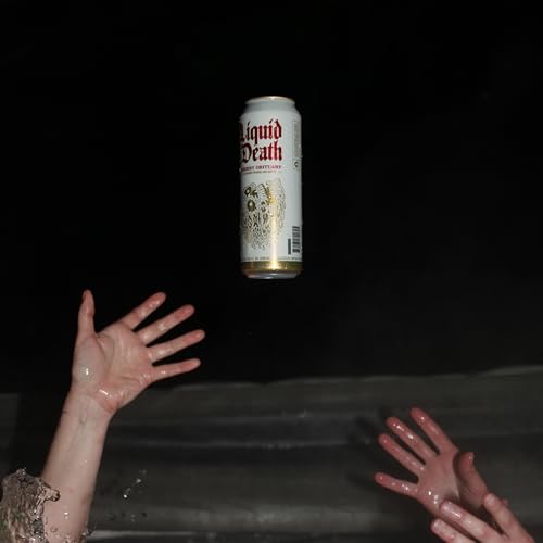 Liquid Death, Cherry Obituary, Cherry-Flavored Sparkling Water, 8-Pack (19.2oz Cans), Low Calorie & No Artificial Sweeteners