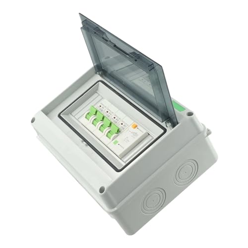 Cuadro Electrico Superficie Caja de distribución impermeable 3 vías, disyuntores protección contra fugas 63A AC220V, suministros equipos eléctricos for mejorar el hogar