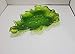 Fused Green Glass Leaf Dish with Water Drops Handmade