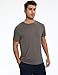GYS Bamboo-derived Viscose Men's Pajama Tops Summer Short Sleeve Basic Sleep Shirt, Deep Grey, XX-Large