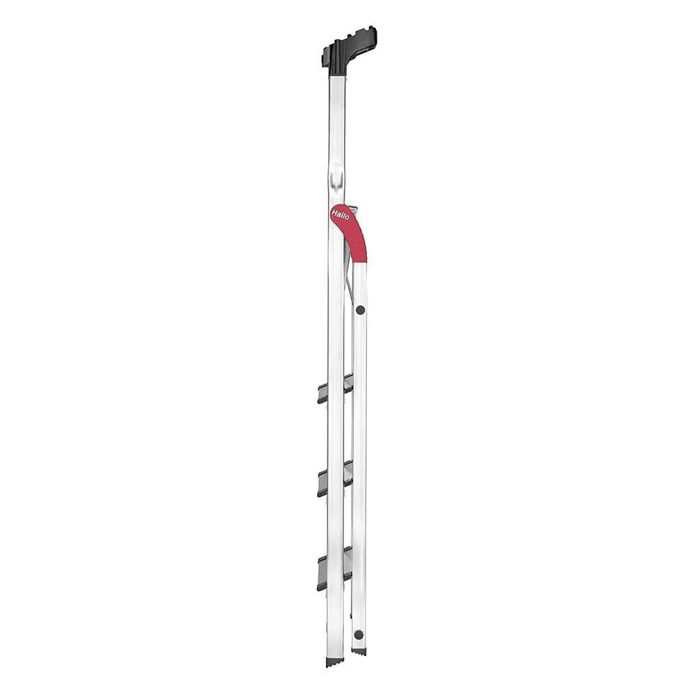 Hailo XXL Easyclix - Escalera de tijera (aluminio, 4 peldaños)