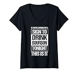 Photo Gallery donna divertente bicchiere enorme di whisky bourbon maglietta con collo a v Photo Gallery donna divertente bicchiere enorme di whisky bourbon maglietta con collo a v