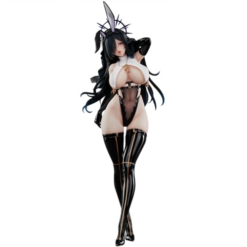 DEXSHUN Figurine d'anime Black Sister Original Illustration Bunny Black Nun Figurine d'action Modèle PVC Statue d'Anime Statue Ornement Objet de collection...