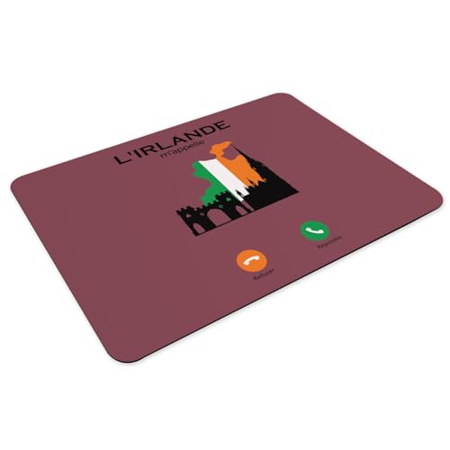 Sets de table en caoutchouc rouge d'Irlande grand format 4 pièces