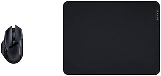 Razer Basilisk X Hyperspeed - Wireless Gaming Mouse Black & Gigantus V2 Medium - Soft Medium Gaming Mouse Mat for Speed and Control Black