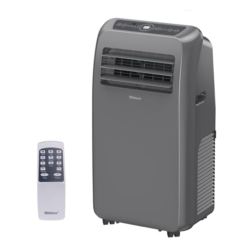 Image of Shinco 12,000 BTU Portable AC with Heater for Rooms up to 450 Sq.Ft | 4-in-1 portable AC cools, heats, dehumidifies & fans. Includes remote, 24H timer, Cools 450 sq. ft. easy-roll casters