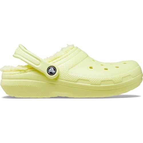 Image of Crocs Unisex Men's and Women's Classic Lined Clog | Fuzzy Slippers, Sulphur, 2 Men /4 Women