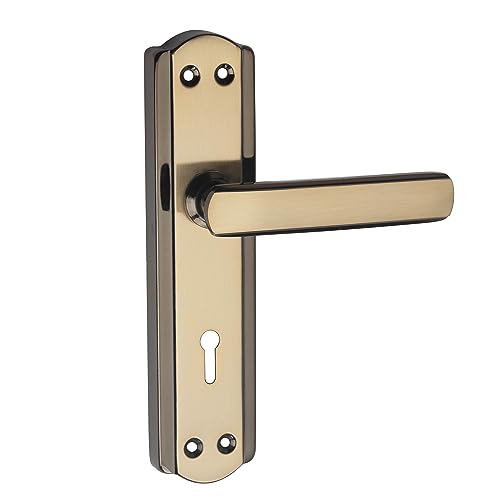 Image of Milton Iron Mortise Lock Set 7 Inch, MHI-606 Black Gold