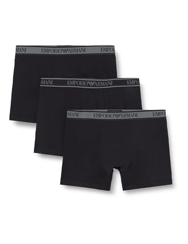 Emporio Armani Core Logoband Lot de 3 Boxers pour Homme, Noir, XL, Noir, XL