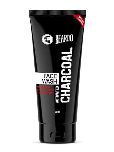 Beardo Activated Charcoal Face Wash for men, 50ml | For Deep Pore Cleaning and Removes Dirt | face wash for acne and pimples | face wash for oily skin Beardo Activated Charcoal Face Wash for men, 50ml | For Deep Pore Cleaning and Removes Dirt | face wash for acne and pimples | face wash for oily skin