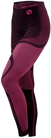 sesto senso Functioneel damesondergoed, set met lange mouwen, shirt, lange onderbroek, sportondergoed, thermoactief, zwart/grijs., M